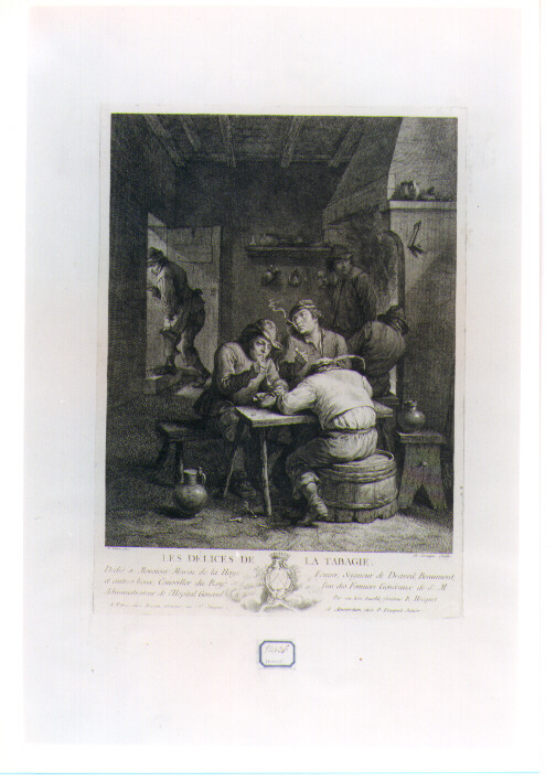 interno di osteria con figure (stampa) di Teniers David il Giovane, Sornique Dominique (sec. XVIII)