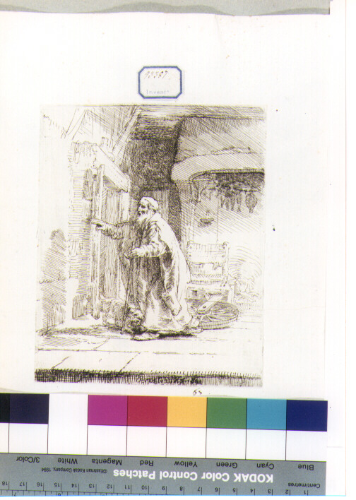 Tobia cieco (stampa) di Van Rijn Rembrandt Harmenszoon (sec. XVII)