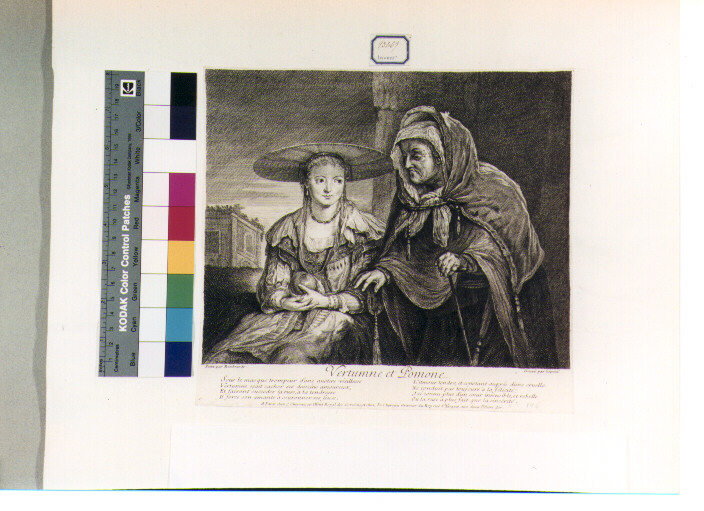 Vertumno e Pomona (stampa) di Van Rijn Rembrandt Harmenszoon, Lépicié Bernard (sec. XVIII)