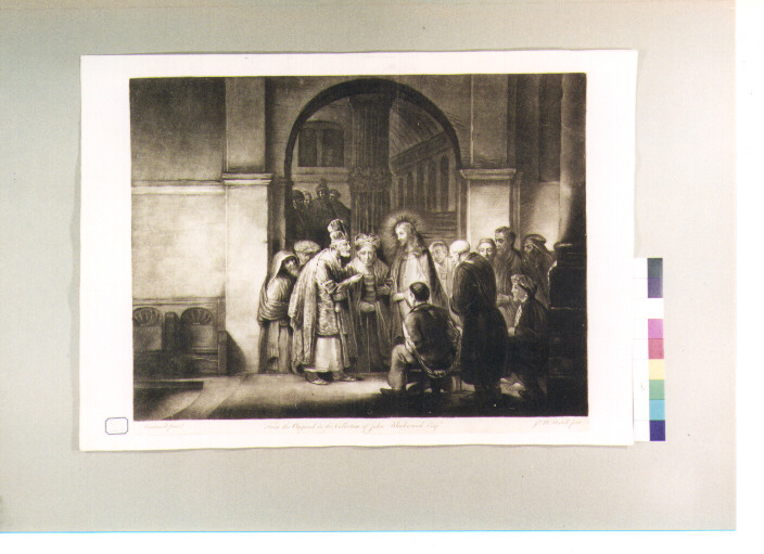 Cristo con i sacerdoti (stampa) di Van Rijn Rembrandt Harmenszoon, Mcardell James (sec. XVIII)