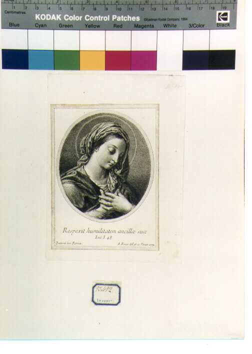 Madonna annunciata (stampa) di Batoni Pompeo Girolamo, De Rossi Andrea (sec. XVIII)