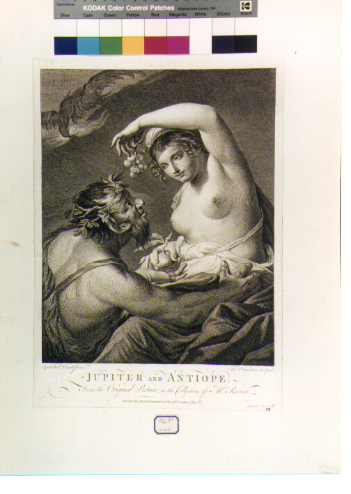 Giove e Antiope (stampa) di Casali Andrea, Chambars Thomas (sec. XVIII)