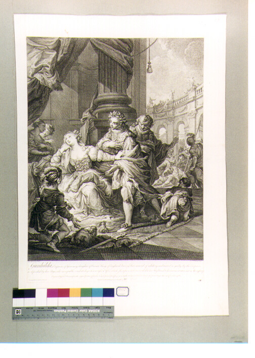 Gunilda rifiuta di riconciliarsi con il marito (stampa) di Casali Andrea, Ravenet Simon François il Vecchio (sec. XVIII)