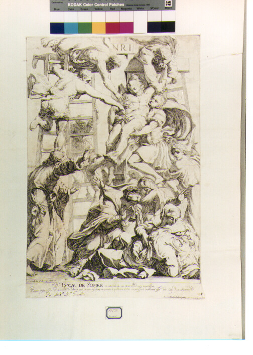 deposizione di Cristo dalla croce (stampa) di Ricciarelli Daniele detto Daniele da Volterra, Van Westerhout Arnold (ultimo quarto sec. XVII)