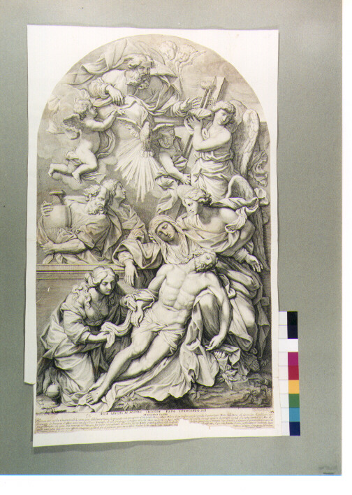 compianto sul Cristo morto (stampa) di Guidi Domenico, Farjat Benoit (sec. XVII)