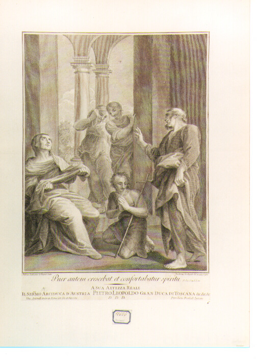 famiglia di San Giovanni Battista (stampa) di Sacchi Andrea, Antonelli Vincenzo, Bombelli Pietro Leone, De Angelis Desiderio (sec. XVIII)