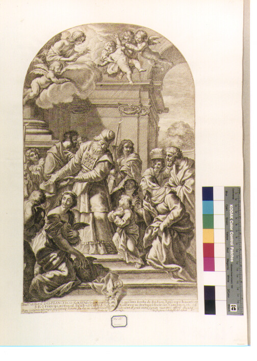 presentazione di Maria Vergine al tempio (stampa) di Lederwasch Christof, Romanelli Giovanni Francesco (seconda metà sec. XVII)