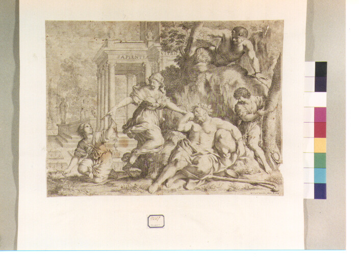 Sileno ebbro (stampa) di Natalis Michel, Romanelli Giovanni Francesco (sec. XVII)