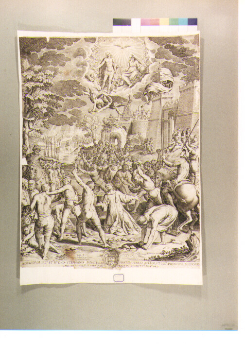 lapidazione di Santo Stefano (stampa) di Circignani Antonio detto Pomarancio, Thomassin Philippe (primo quarto sec. XVII)