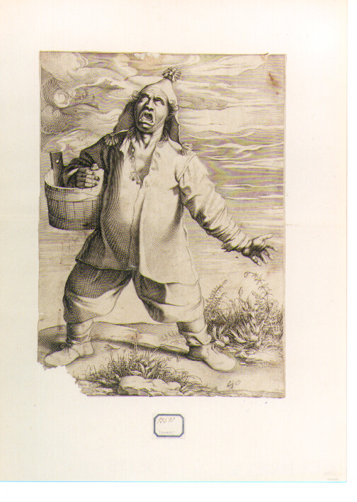 figura grottesca (stampa) di Villamena Francesco, David Charles (primo quarto sec. XVII)