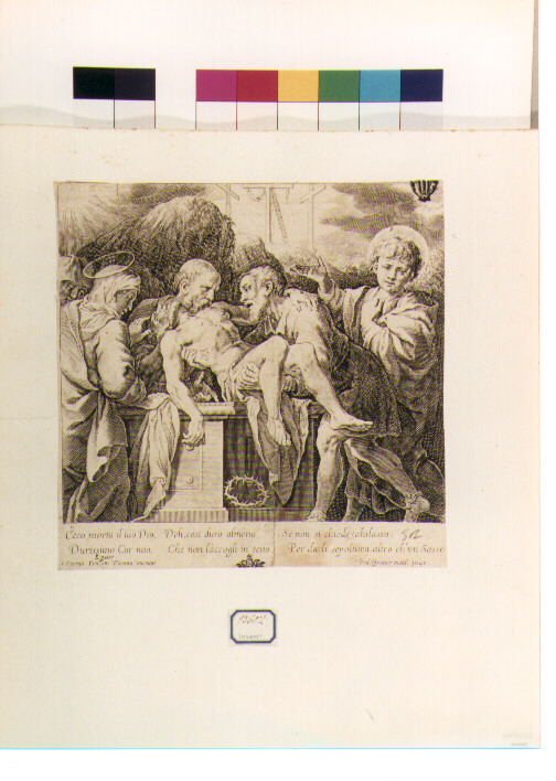 deposizione di Cristo nel sepolcro (stampa) di Fenzoni Ferraù, Greuter Johann Friederich (sec. XVII)