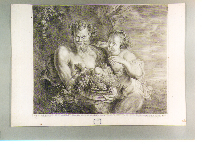 Satiro e baccante (stampa) di Rubens Pieter Paul, Voet Alexander II (seconda metà sec. XVII)