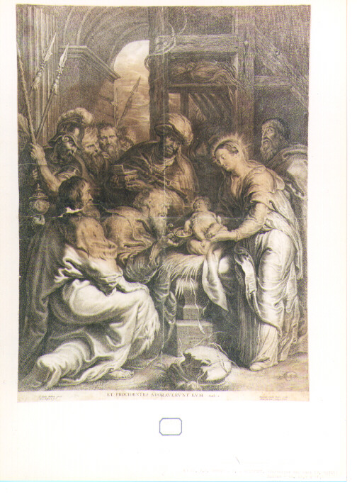 adorazione dei Re Magi (stampa) di Rubens Pieter Paul, Bolswert Schelte Adams (sec. XVII)
