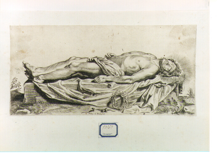 Cristo morto (stampa) di De Bailliu Pieter il Vecchio (sec. XVII)