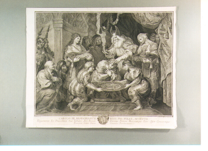 Saul unto re da Samuele (stampa) di Baroni Carlo, Rubens Pieter Paul (sec. XVIII)