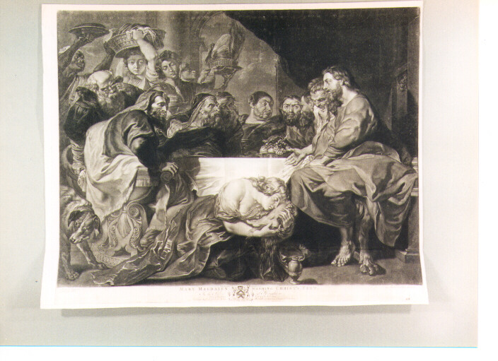 Santa Maria Maddalena unge i piedi di Cristo (stampa) di Rubens Pieter Paul, Farington Joseph, Earlom Richard (sec. XVIII)