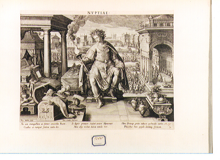 allegoria della pace (stampa) di Sadeler Raphael I, Van der Straet Jan detto Giovanni Stradano (sec. XVI)