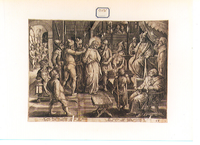 Cristo davanti ad Anna (stampa) di Galle Philip, Van der Straet Jan detto Giovanni Stradano (ultimo quarto sec. XVI)