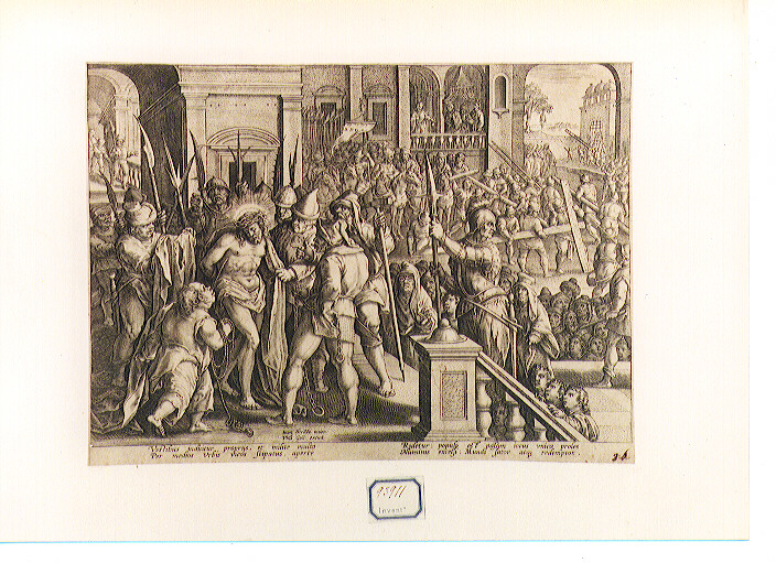 Cristo deriso (stampa) di Van der Straet Jan detto Giovanni Stradano (CERCHIA), Galle Philip (ultimo quarto sec. XVI)
