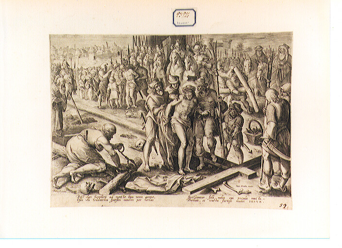 Cristo spogliato delle sue vesti (stampa) di Van der Straet Jan detto Giovanni Stradano (CERCHIA), Galle Philip (ultimo quarto sec. XVI)