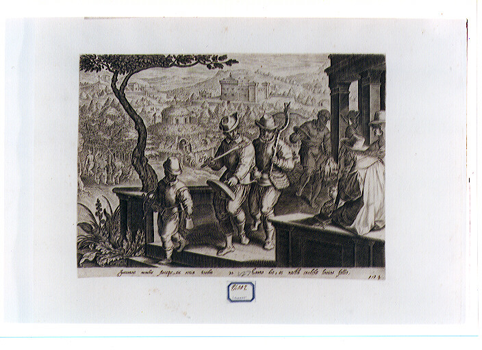 caccia ai merli (stampa) di Van der Straet Jan detto Giovanni Stradano (CERCHIA), Galle Philip (sec. XVI)