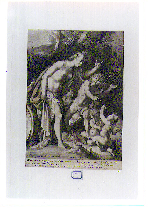 Venere, Cupido e due amorini (stampa) di Heintz Joseph, Kilian Lukas (seconda metà sec. XVIII)