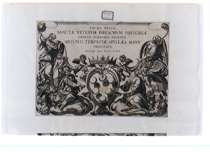 stemma gentilizio della Famiglia Medici e Angeli con simboli dellapassione (stampa) di De Jode Pieter II, Tempesta Antonio (CERCHIA) (sec. XVII)