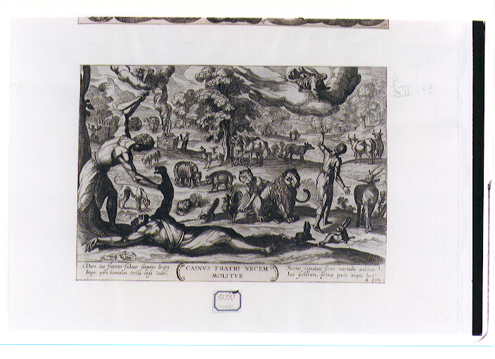 Caino uccide Abele (stampa) di Tempesta Antonio (CERCHIA), De Jode Pieter II (sec. XVII)