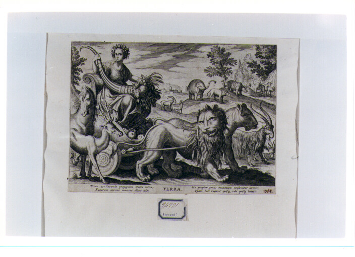Allegoria dei quattro Elementi: Terra (stampa) di Sadeler Raphael II (CERCHIA), Tempesta Antonio (primo quarto sec. XVII)