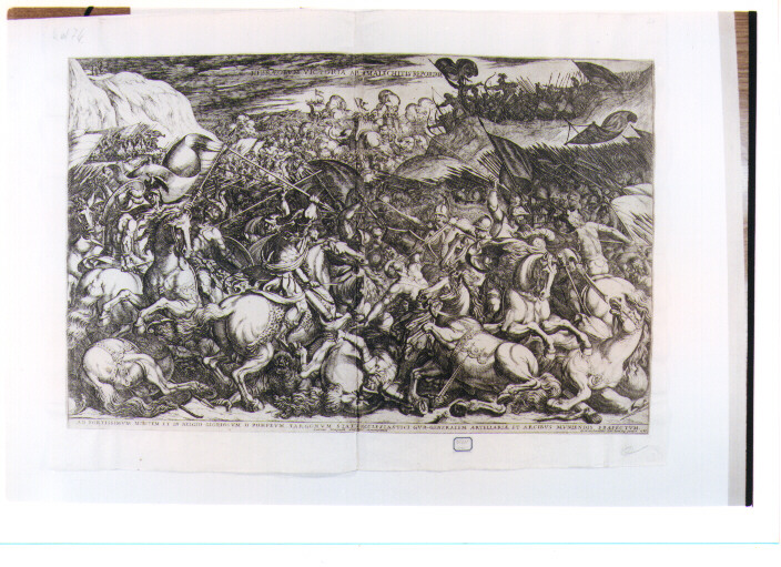 vittoria degli ebrei sugli amaleciti (stampa) di Tempesta Antonio (sec. XVII)