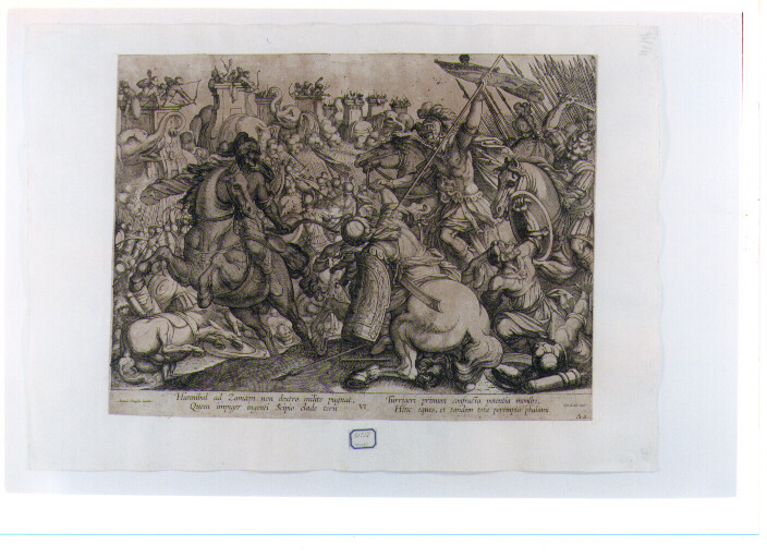 battaglia di Zama (stampa) di Tempesta Antonio, De Jode Pieter II (CERCHIA) (sec. XVII)