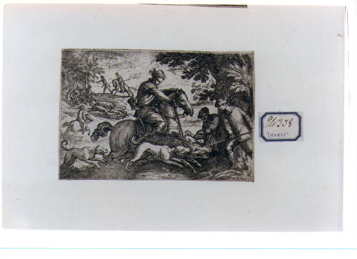 caccia al cinghiale (stampa) di Tempesta Antonio (sec. XVI)