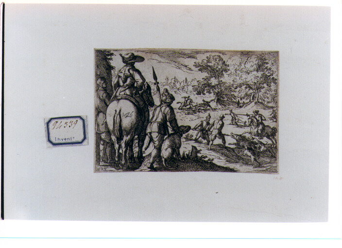 caccia al cinghiale (stampa) di Tempesta Antonio (sec. XVI)