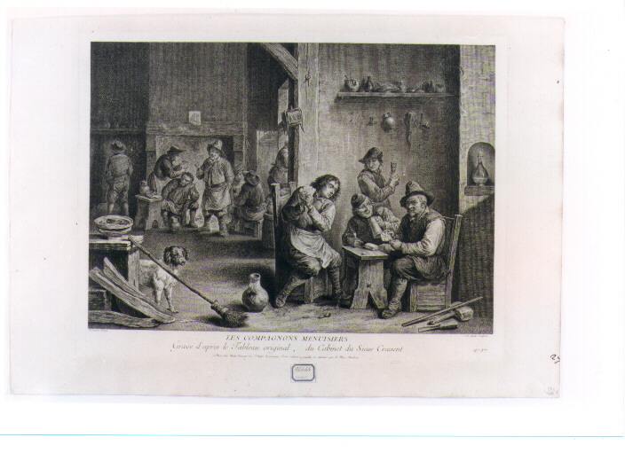 interno d'osteria (stampa) di Teniers David il Giovane, Moitte Pierre Etienne (sec. XVIII)