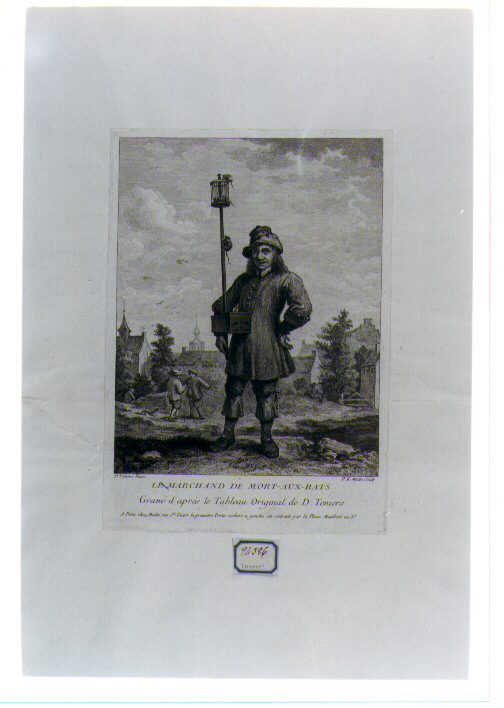 acchiappatopi (stampa) di Moitte Pierre Etienne, Teniers David il Giovane (secc. XVIII/ XIX)