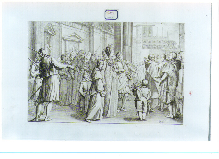 Maria Gran Duchessa di Toscana e seguito (stampa) di Callot Jacques, Rosselli Matteo (sec. XVII)