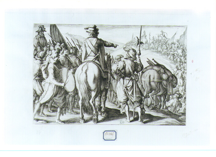 truppe in marcia (stampa) di Callot Jacques, Rosselli Matteo (sec. XVII)