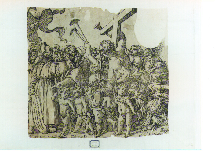 Trionfo di Cristo: Profeti e Simboli Neotestamentari (stampa) di Andreani Andrea, Vecellio Tiziano (fine/inizio secc. XVI/ XVII)