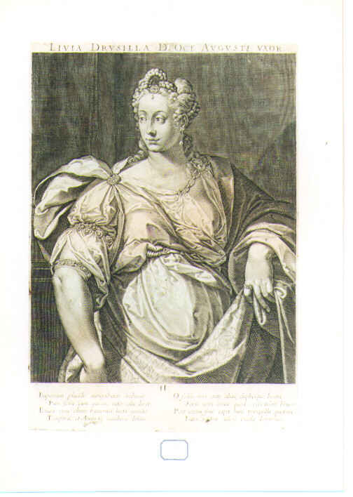 ritratto di Livia Drusilla (stampa) di Vecellio Tiziano (maniera), Sadeler Aegidius (sec. XVII)