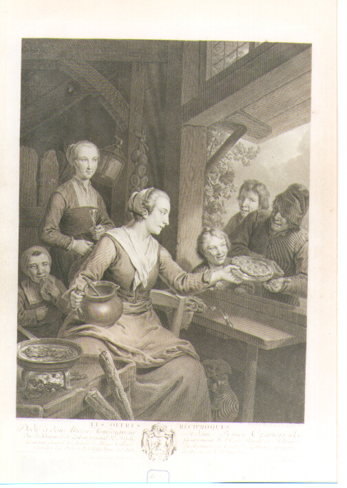 interno di cucina con figure (stampa) di Wille Johann Georg (sec. XVIII)