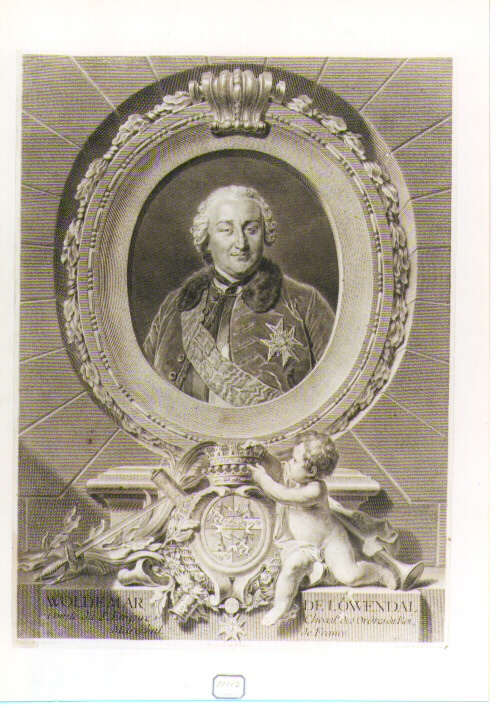 ritratto di Woldemar De Lowendal (stampa) di Wille Johann Georg (sec. XVIII)