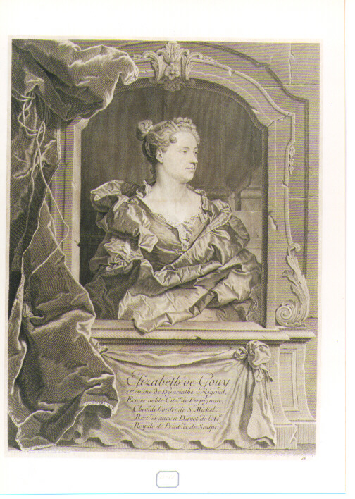 Ritratto di Elizabeth De Gouy (stampa) di Tocque Louis (sec. XVIII)