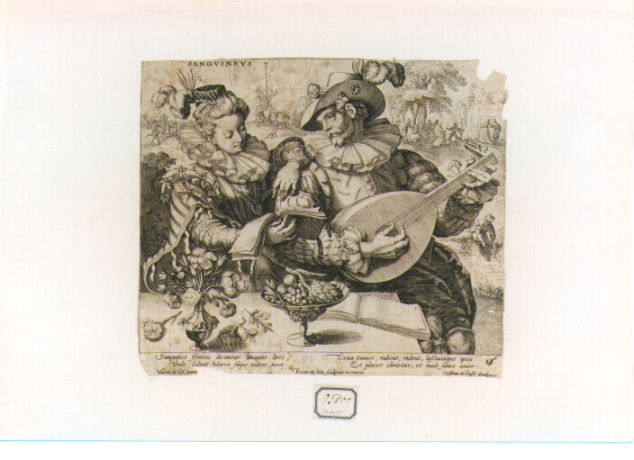 Allegoria del temperamento umano (stampa) di De Vos Marten (prima metà sec. XVII)