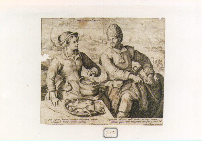 Allegoria del temperamento umano (stampa) di De Jode Pieter (prima metà sec. XVII)