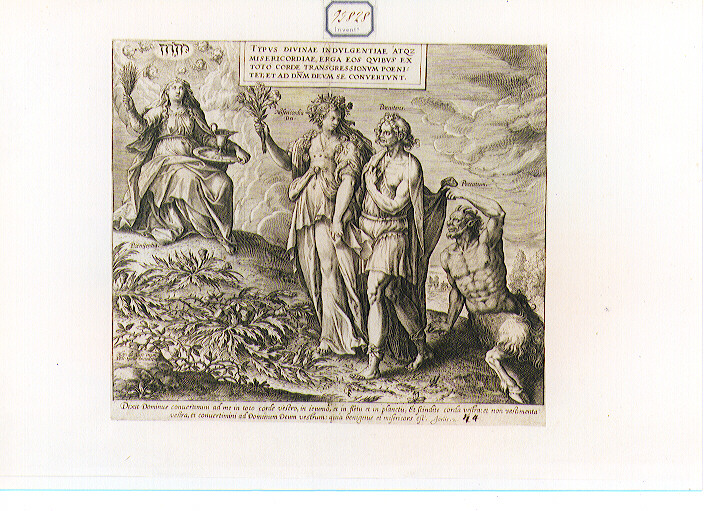 Allegoria dell'indulgenza Divina (stampa) di De Vos Marten (secc. XVI/ XVII)