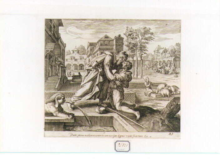 ritorno del figliol prodigo (stampa) di De Vos Marten (secc. XVI/ XVII)