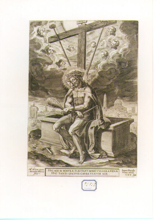 Cristo con strumenti della Passione (stampa) di De Vos Marten (sec. XVI)