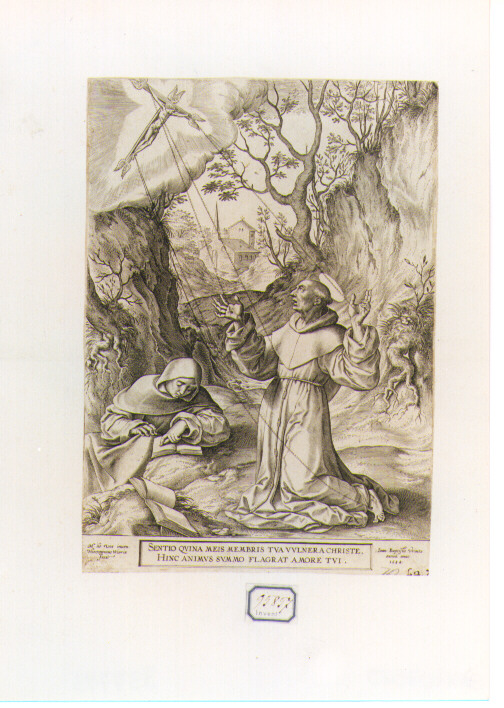 San Francesco d'Assisi riceve le stimmate (stampa) di De Vos Marten (sec. XVI)