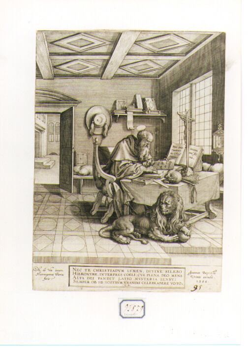 San Girolamo (stampa) di De Vos Marten (sec. XVI)