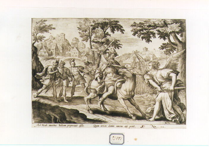Balac chiama Balaam a Maledire Israele (stampa) di De Jode Gerard (secc. XVI/ XVII)